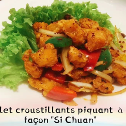 Poulet croustillants piquant à la façon "Si Chuan"